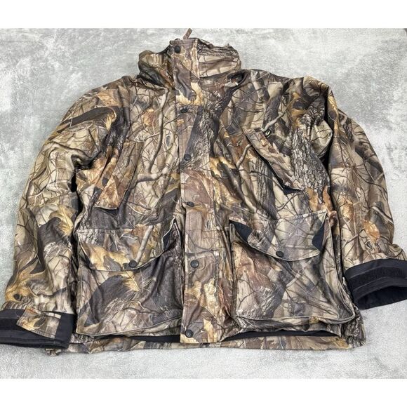 Guide Series Waterproof Camo Full Zip Jacket Men's Large Brown Outdoor - Picture 1 of 10